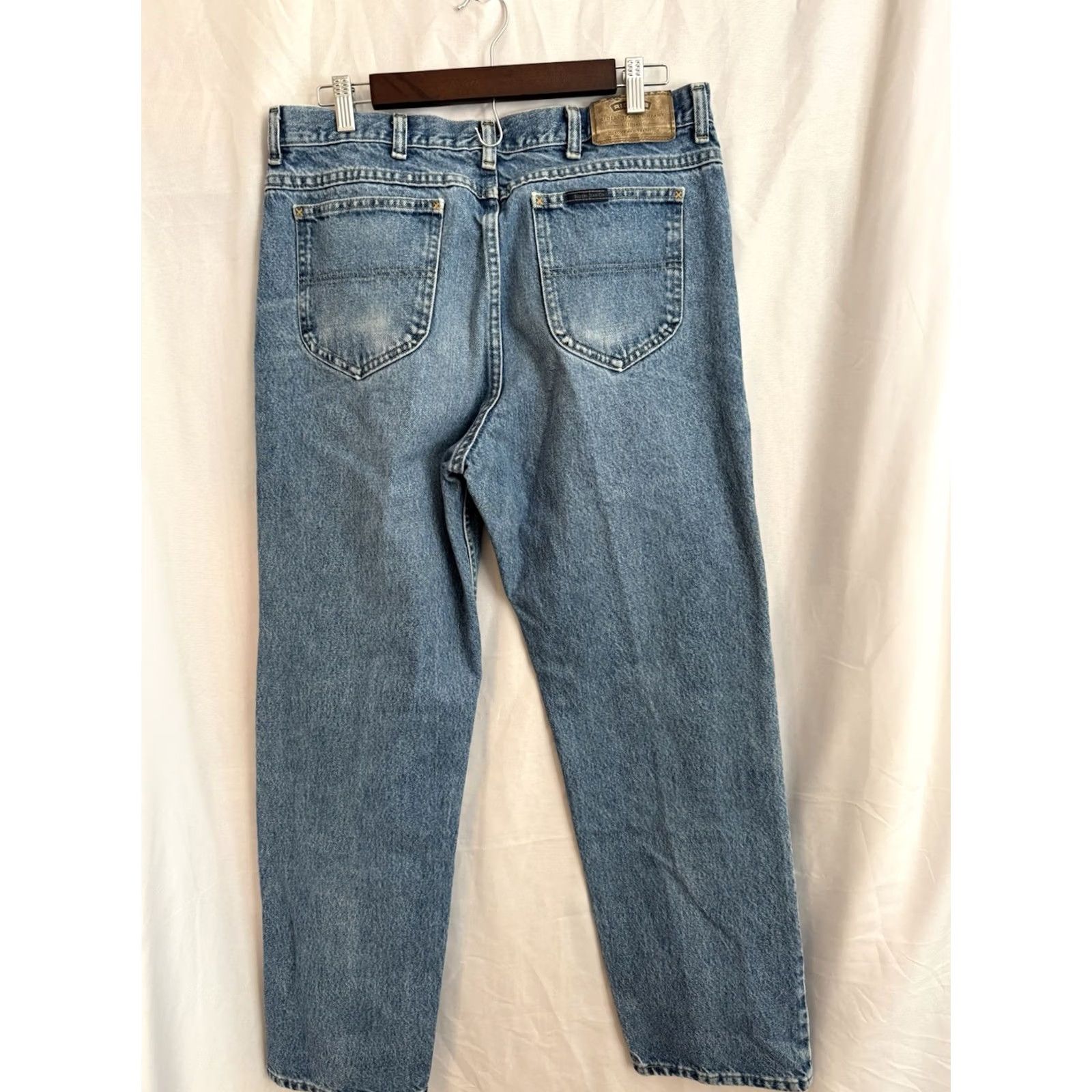 Lee VINTAGE Lee Jeans Mens 36 x 32 Dark Wash Blue Fading USA Made Denim Straight Size US 36 / EU 52 - 2 Thumbnail