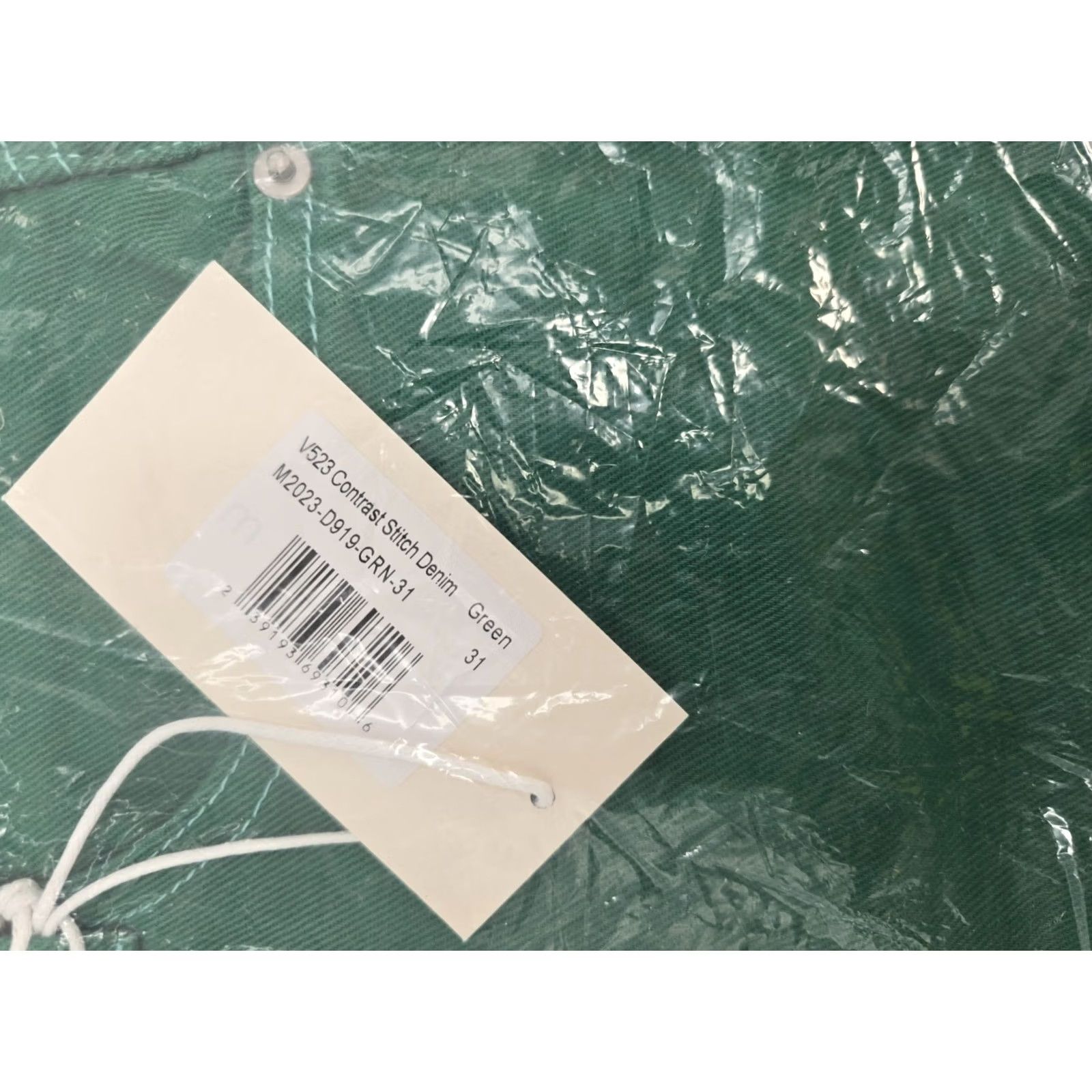 MNML mnml Jeans - Denim - Green - V523 Contrast Stitch - Size 31 - 100% Cotton - Button Zip - Streetwear - Men Size US 31 - 5 Thumbnail