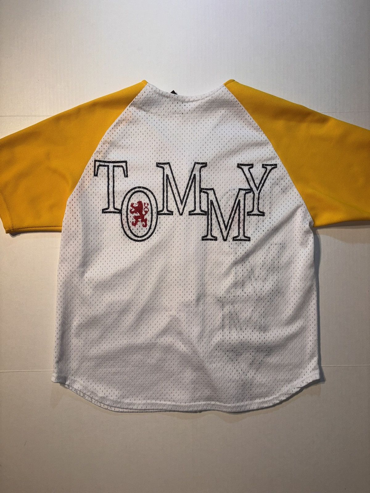 Tommy Hilfiger Vtg Tommy Hilfiger Sport 90’s Mesh Baseball Jersey USA Size US M / EU 48-50 / 2 - 9 Thumbnail