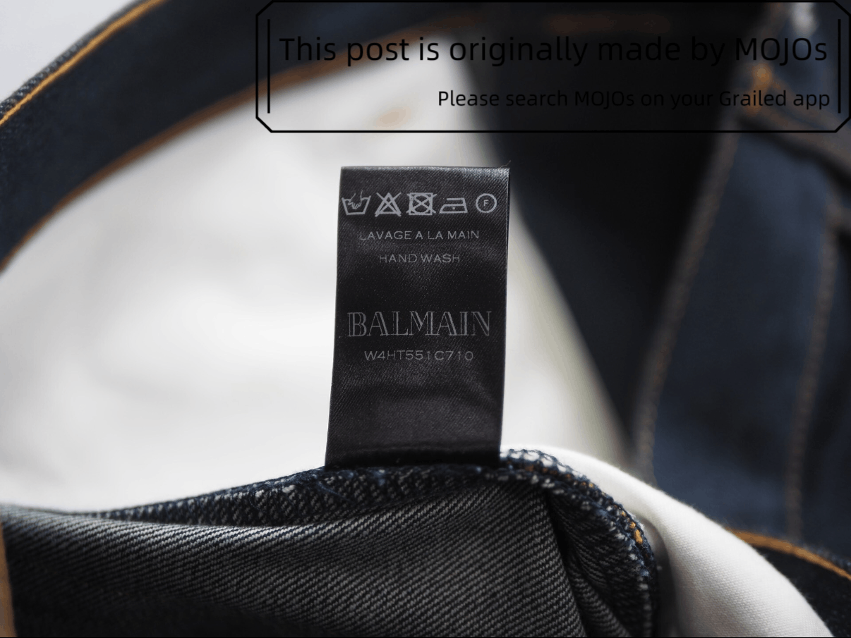Balmain Sz 29 Balmain 14SS Bike Raw Denim mojos78 Size US 29 - 6 Thumbnail