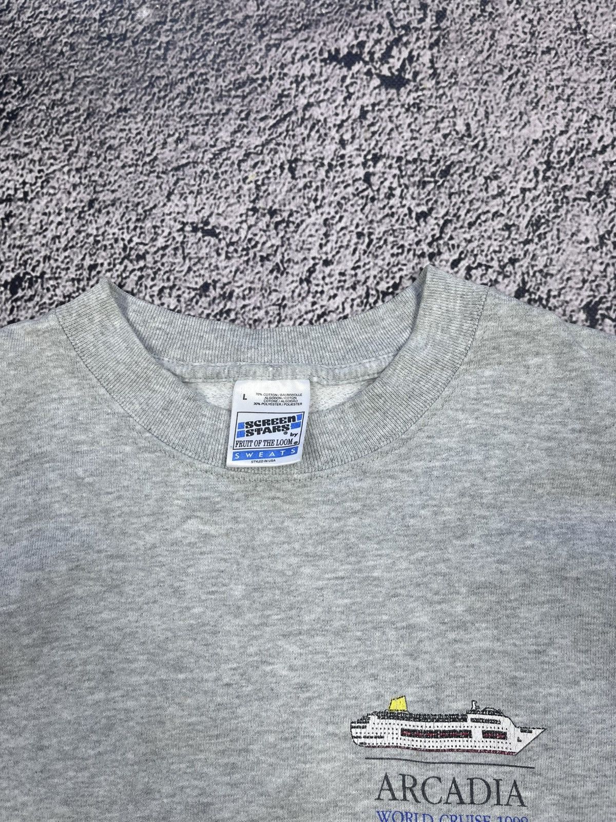 Vintage Vintage 90s Arcadia 1998 World Cruise logo map sweatshirt L Size US L / EU 52-54 / 3 - 4 Thumbnail