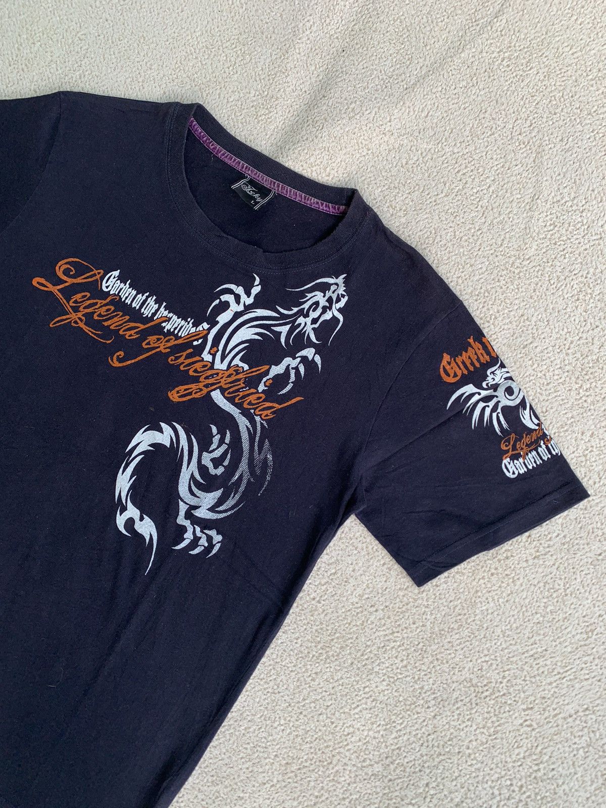 If Six Was Nine × Japanese Brand × Le Grande Bleu (L.G.B.) JAPANESE POEM GOTHIC ZEKY TSHIRT TEE Size US L / EU 52-54 / 3 - 4 Thumbnail