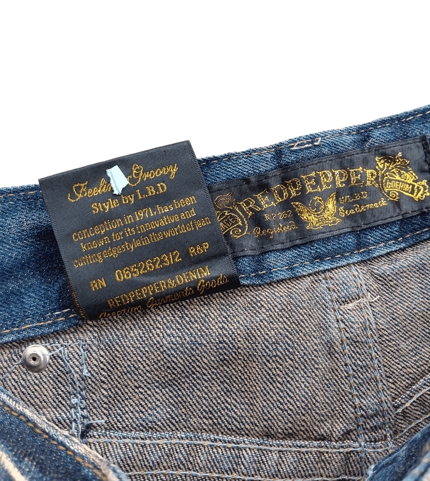 Vintage RARE! Vintage japan red peppers low rise flared denim pants Size US 30 / EU 46 - 8 Thumbnail