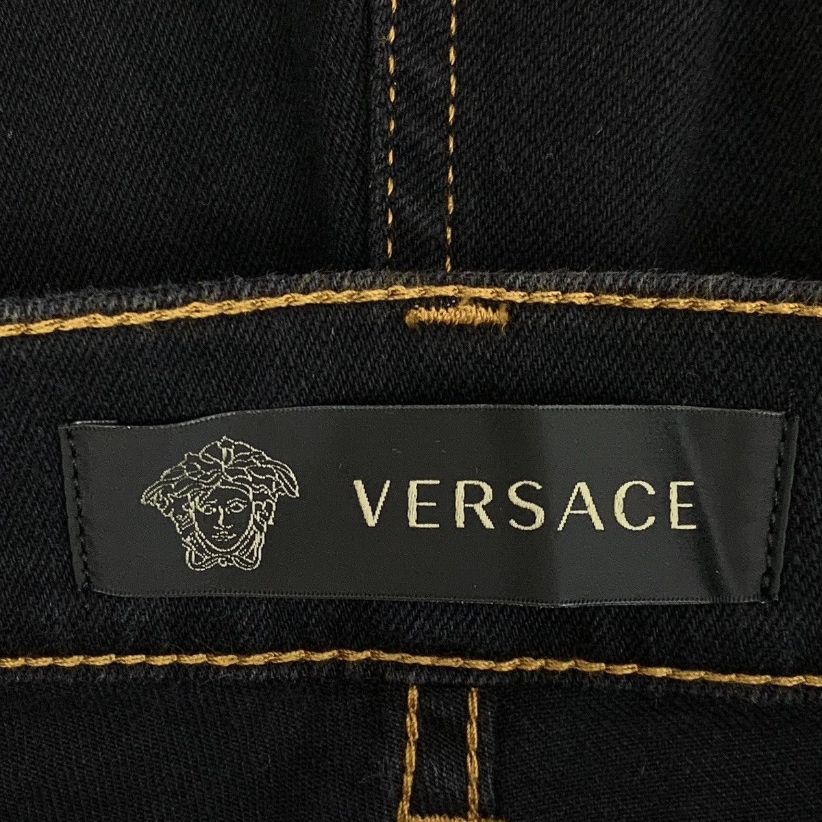 Versace Versace Black Logo Cut Line Cotton Casual Trousers K26WX Size US 32 / EU 48 - 7 Thumbnail