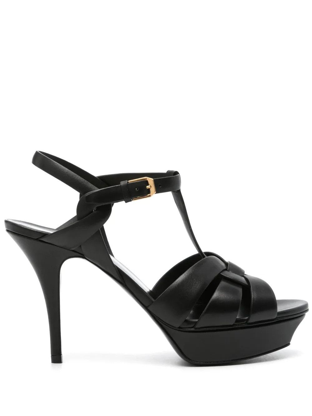 Saint Laurent Paris TRIBUTE PLATFORM SANDALS IN SMOOTH LEATHER Size US 6 / IT 36 - 1 Thumbnail