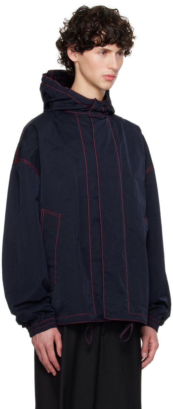 Bottega Veneta o1w1db10825 Tech Nylon Blouson Jacket in Navy Size US M / EU 48-50 / 2 - 2 Thumbnail