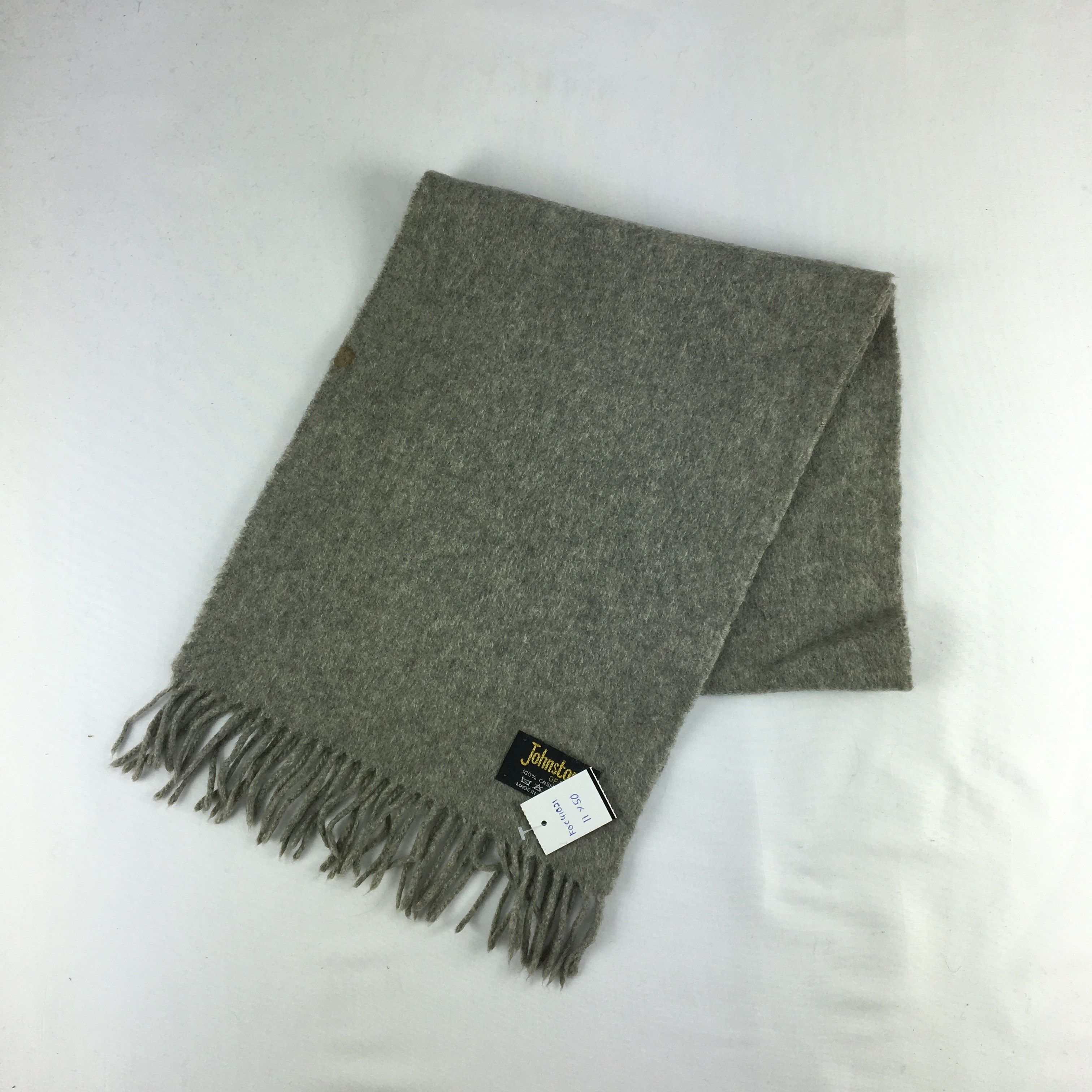 Johnstons Of Elgin Vintage Johnstons Scarf Muffler Wool Cashmere Scarves Size ONE SIZE - 3 Thumbnail