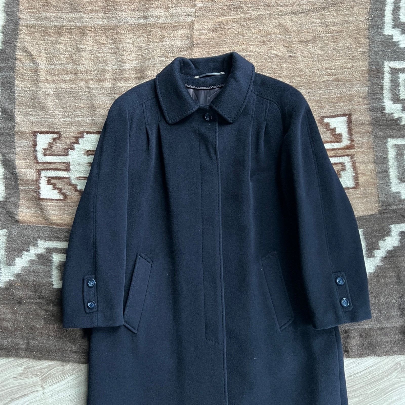 Vintage Gotz Modell Plazenta Super Cashmere Wool Belted Coat 9688AC Size XL / US 12-14 / IT 48-50 - 4 Thumbnail