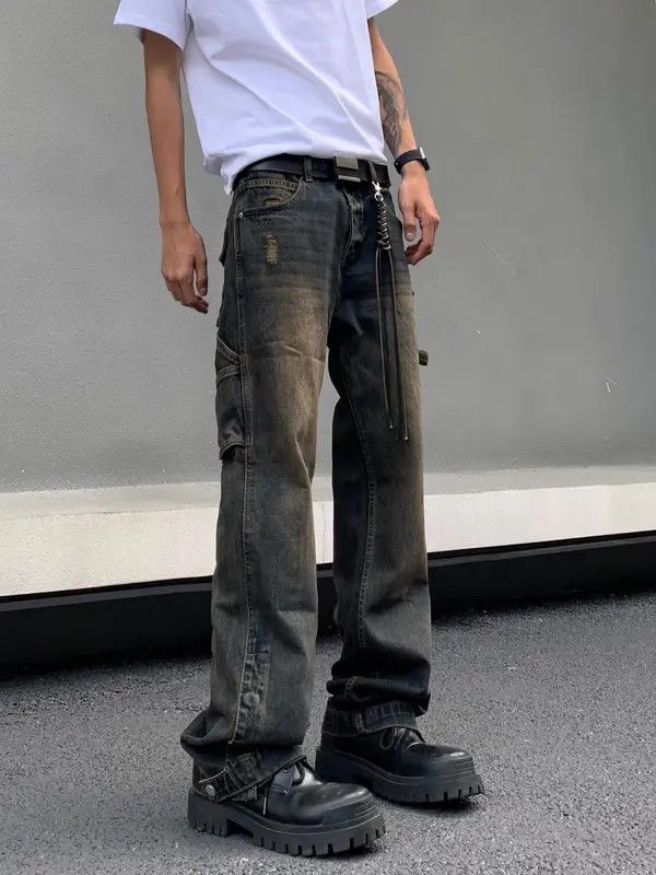 VIBE distressed workwear utility carpenter jeans Size US 28 / EU 44 - 2 Thumbnail