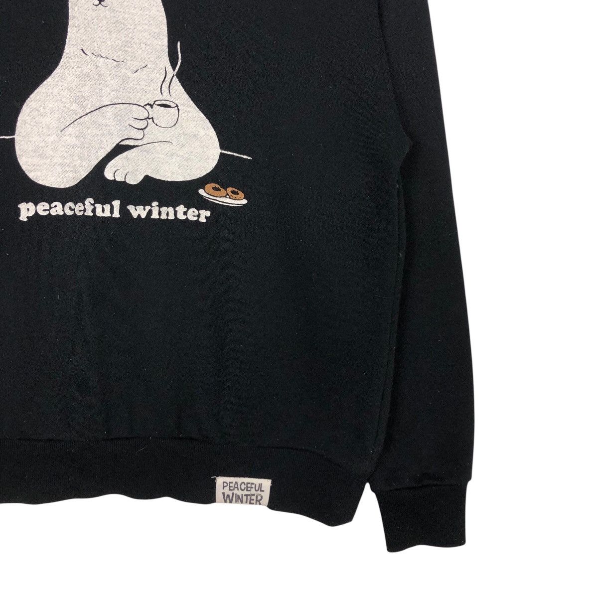 Japanese Brand Vintage Peaceful Puppet Bear Knit Crew – Peaceful Winter Size US M / EU 48-50 / 2 - 6 Thumbnail
