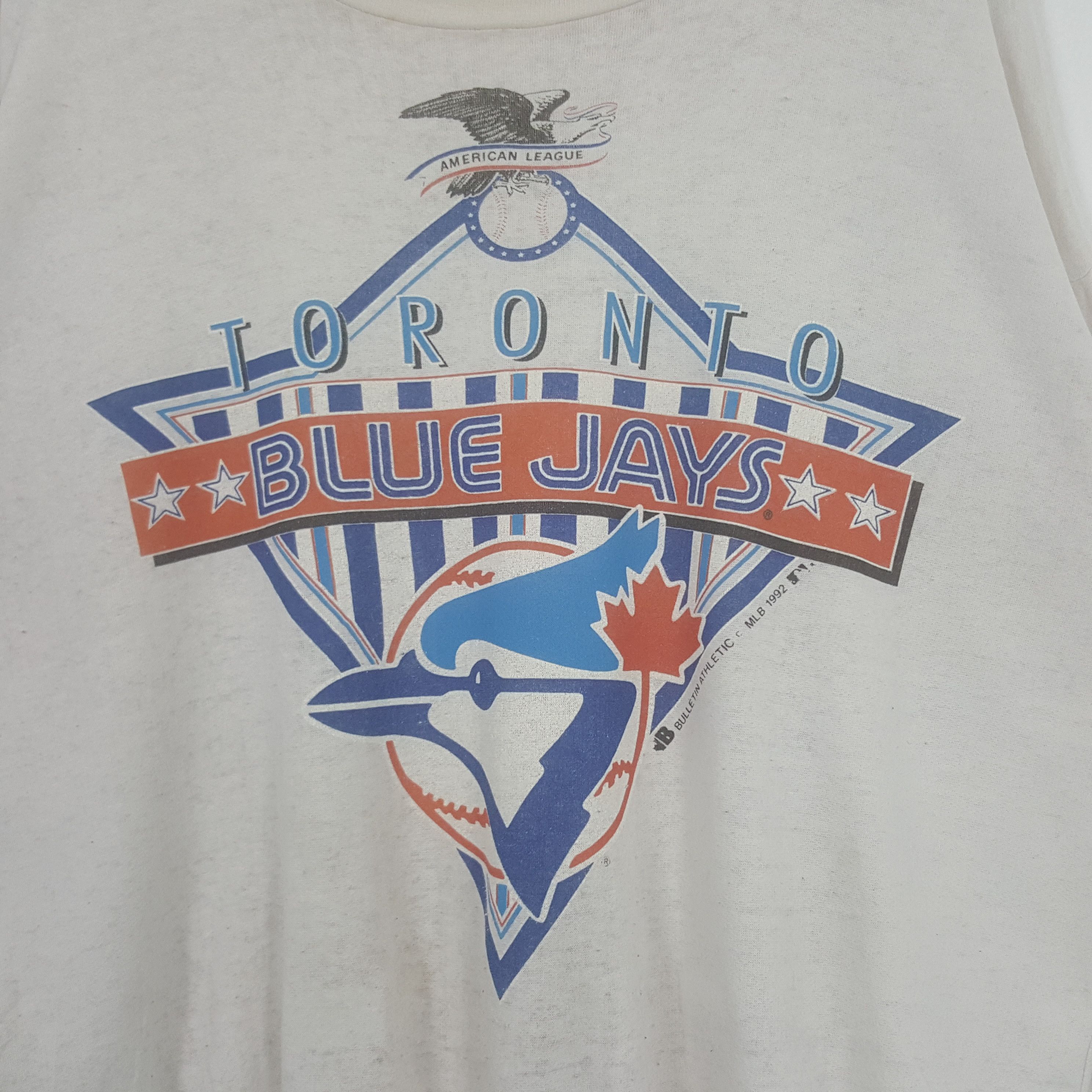 MLB × Vintage Vintage 90's Toronto Blue Jays Baseball MLB Team Sweatshirt Size US XL / EU 56 / 4 - 2 Thumbnail