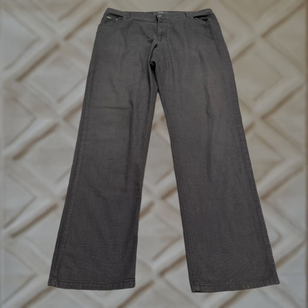 BRAX BRAX Chino Pants Men 42x34 Dark Gray Straight Leg Trouser Size US 42 / EU 58 - 1 Thumbnail