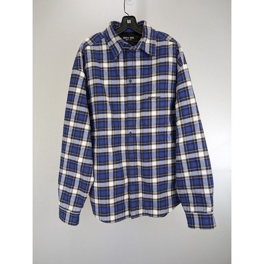 Balenciaga o1rshd1 Dress Shirt in Multicolor Size US S / EU 44-46 / 1 - 2 Thumbnail