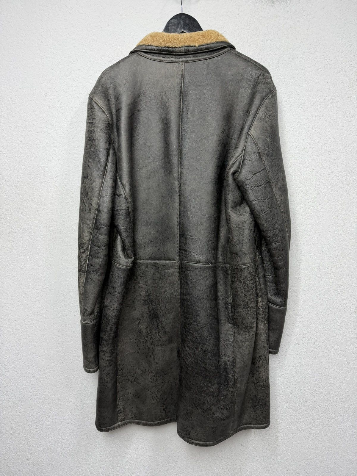If Six Was Nine Vintage Balenciaga Style Leather Trench Coat Shearling Y2K Size US M / EU 48-50 / 2 - 8 Thumbnail