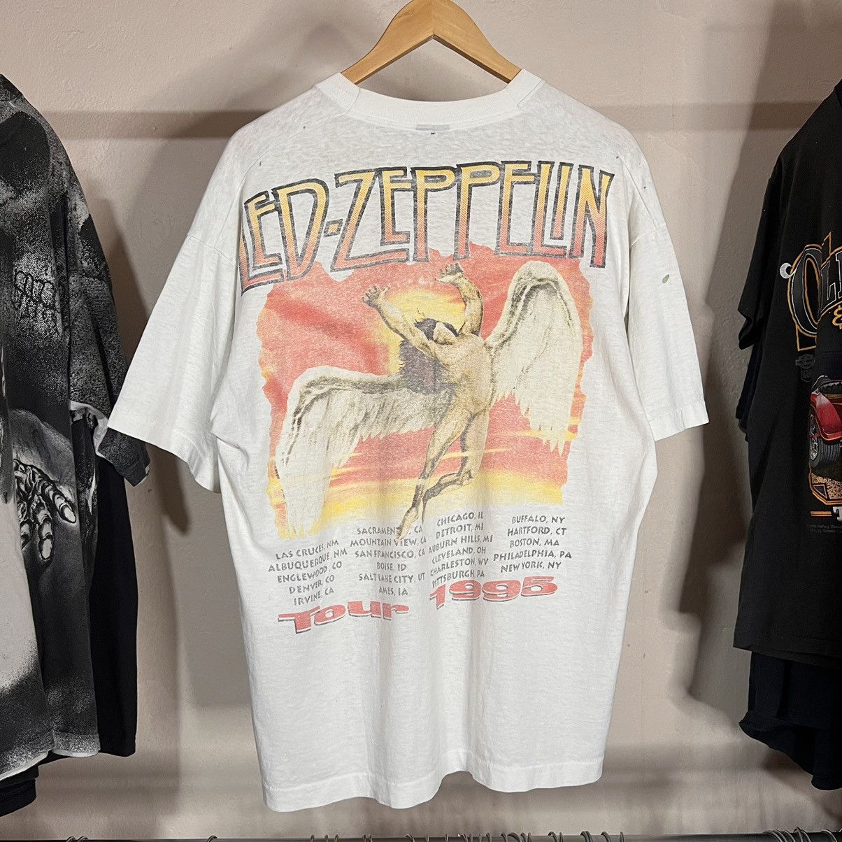 Vintage Distressed Vintage Led Zeppelin Tee Size US XL / EU 56 / 4 - 1 Thumbnail