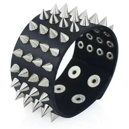 Jewelry Spike Strap Bracelet Gothic Demon Soul Horror Jewelry Size ONE SIZE - 4 Thumbnail