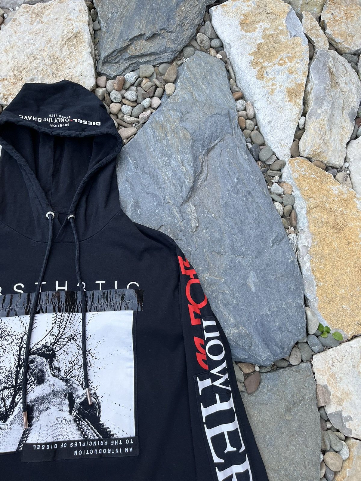 Diesel Diesel long sleeve light hoodie psycho a3sth3tic patchwork Size US L / EU 52-54 / 3 - 3 Thumbnail