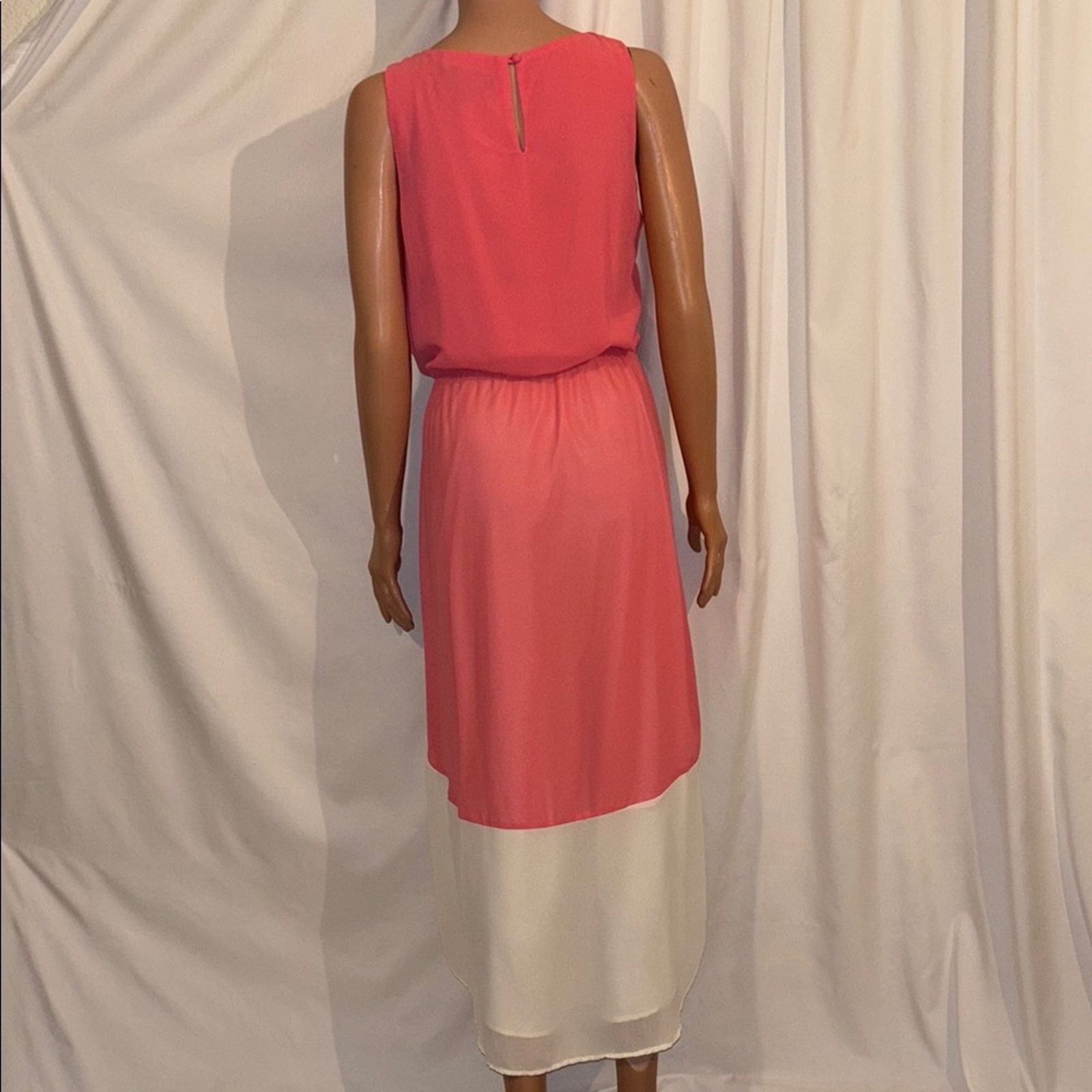 The Unbranded Brand Sunday in Brooklyn Pink/White Sleeveless Dress Size Small Size S / US 4 / IT 40 - 4 Thumbnail