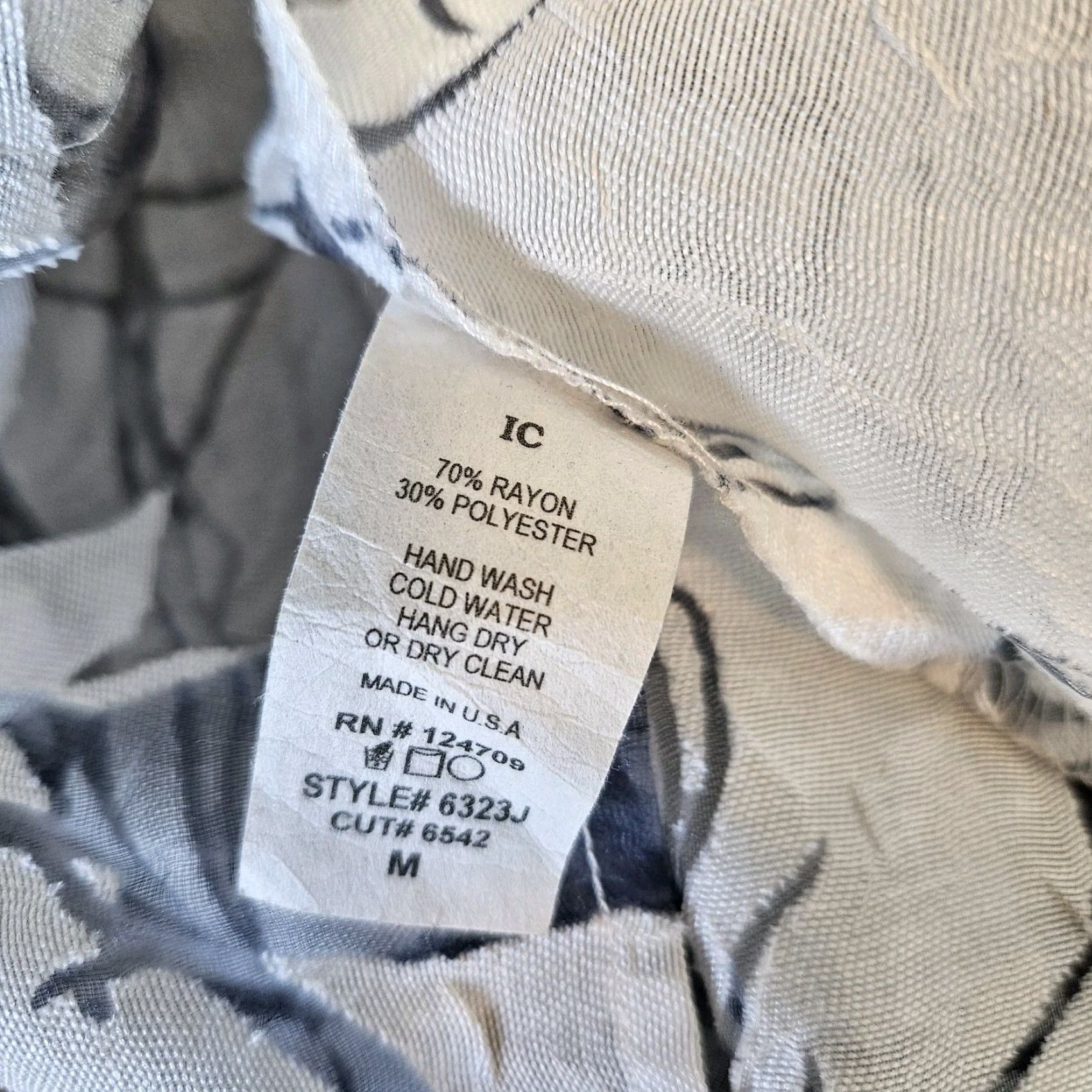 Vintage IC by Connie K Jacket Womens Button Up Sz Medium White Gray Floral Sheer Size M / US 6-8 / IT 42-44 - 4 Thumbnail