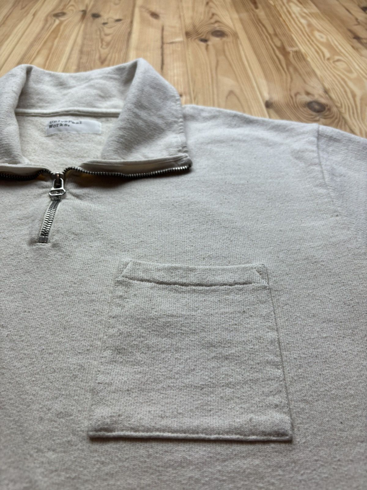 Universal Works Vintage cotton jumper Universal Works Short Sleeve Quarter Size US XXL / EU 58 / 5 - 2 Thumbnail