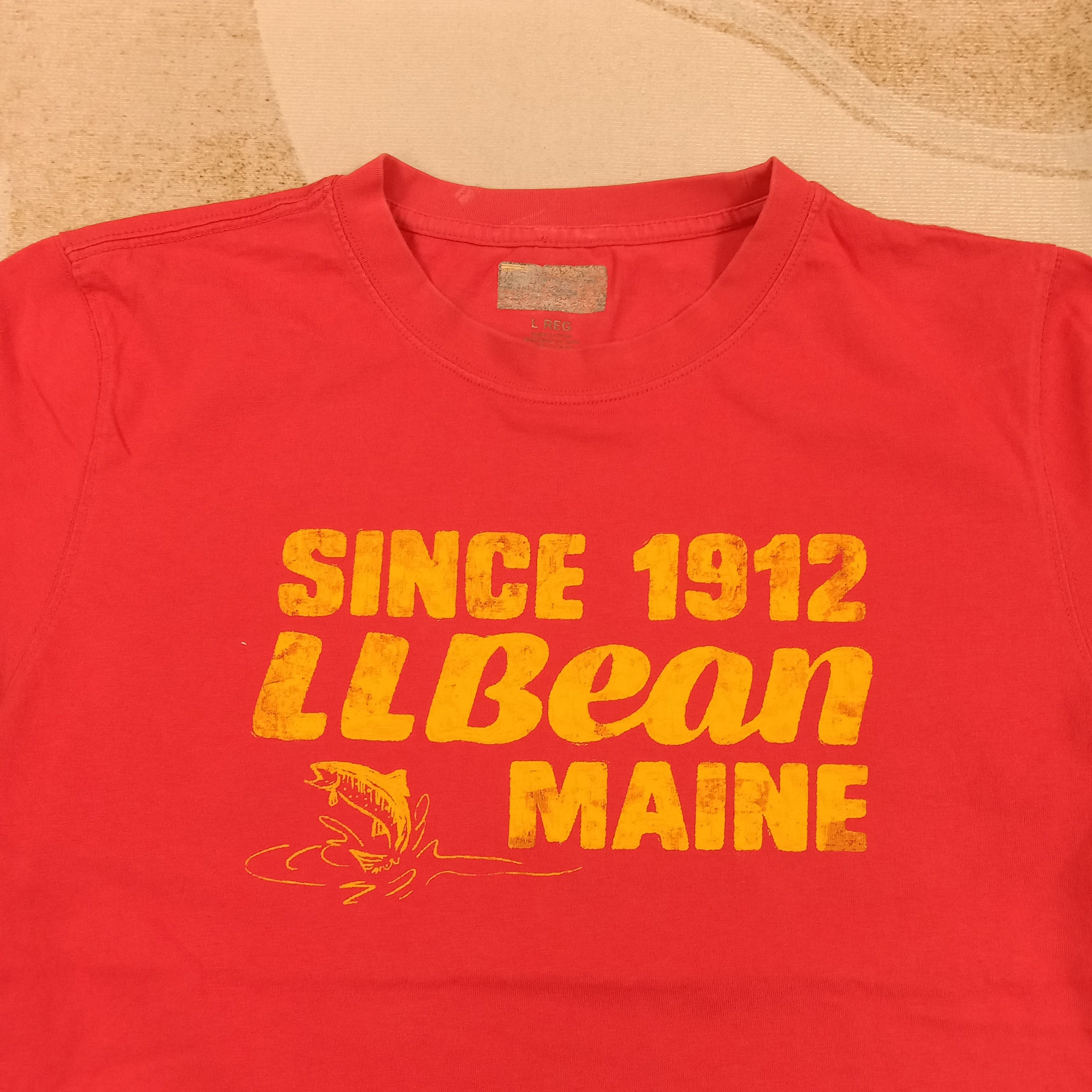 L.L. Bean L.L. Bean Maine Since 1912 Fishing Tshirt C276N55 Size US L / EU 52-54 / 3 - 2 Thumbnail