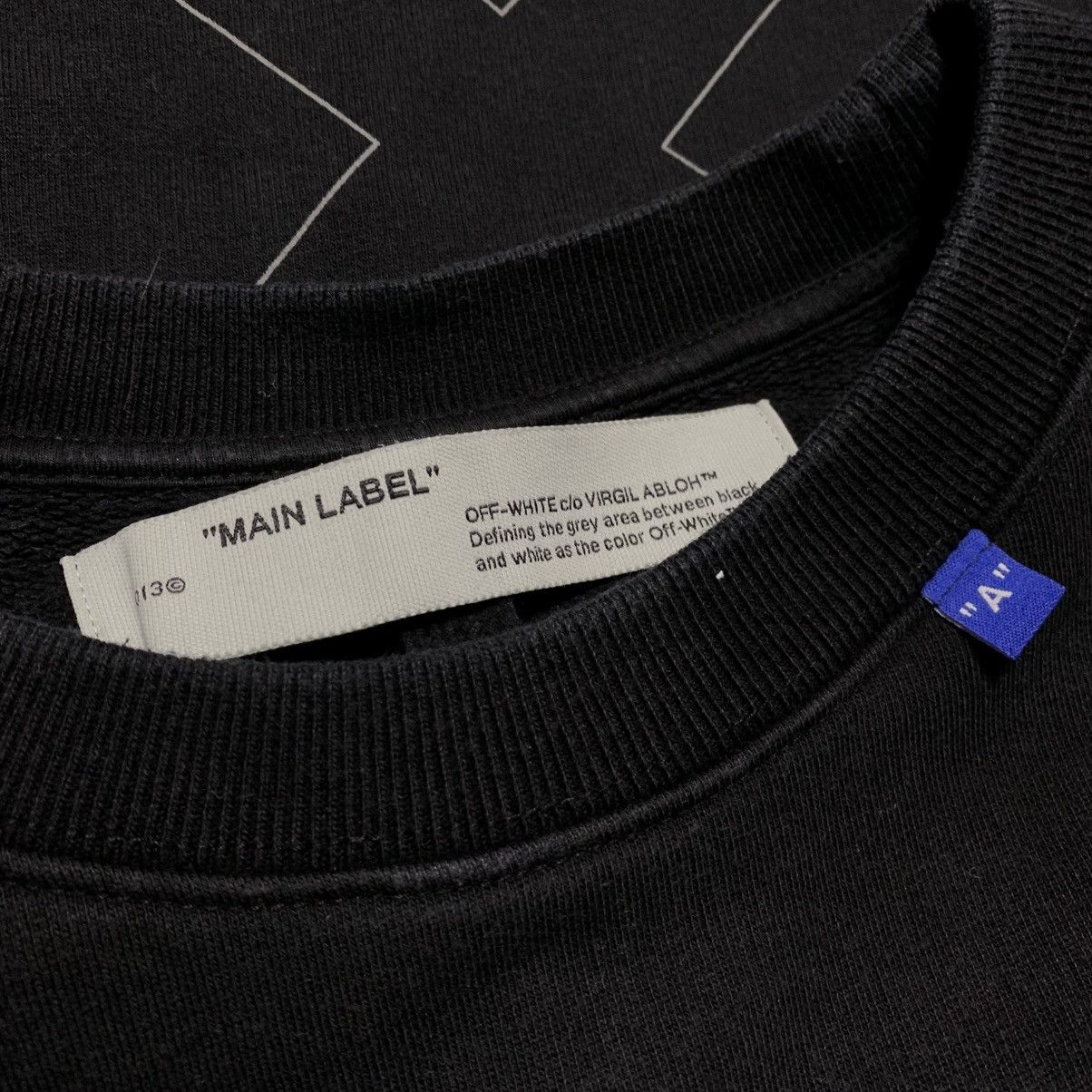 Off-White Off White Large Outline Arrows Black Sweatshirt Crewneck Size US L / EU 52-54 / 3 - 4 Thumbnail