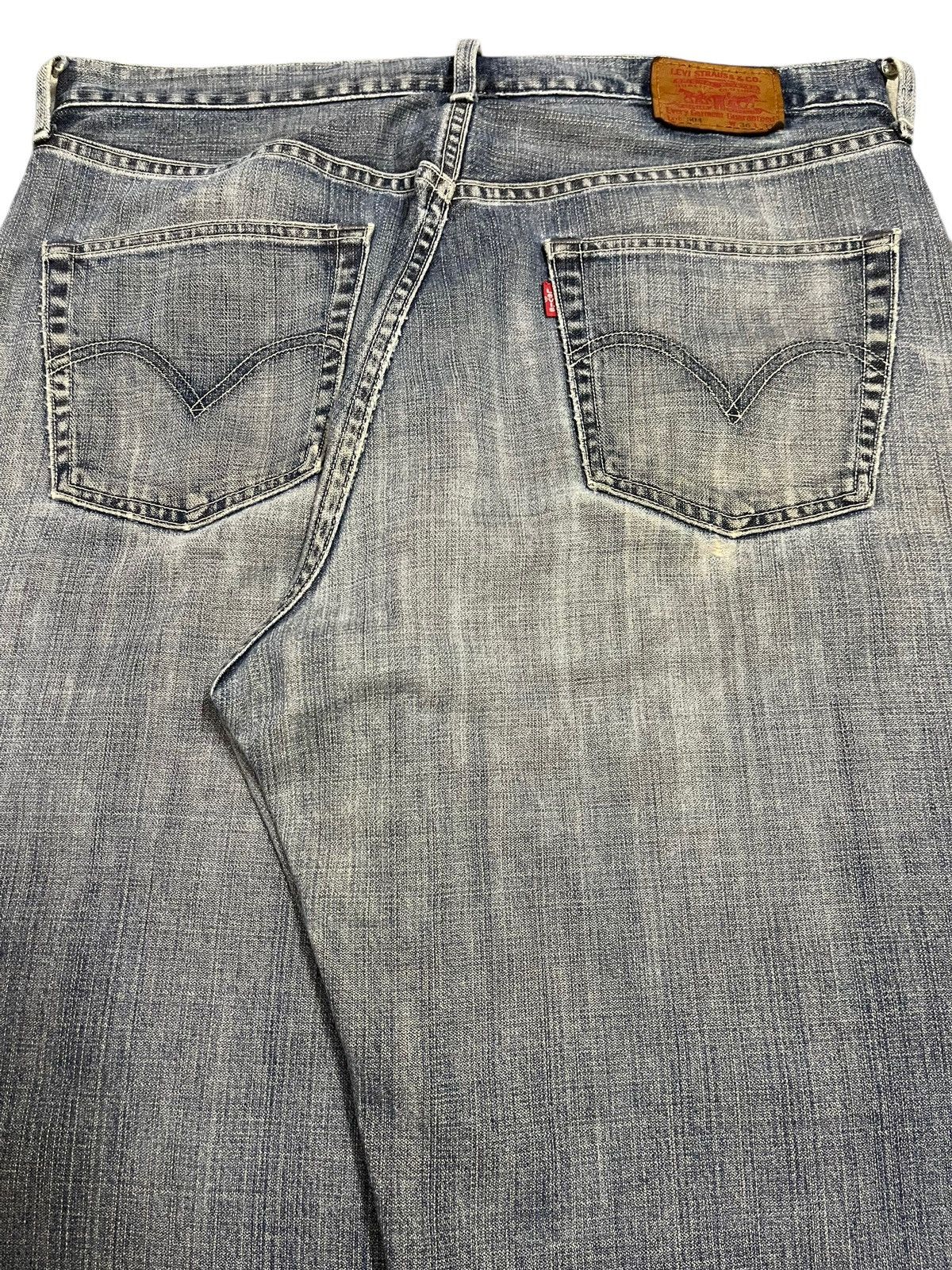 Levi's Vintage 90s Levis 504 Blue Wash Distressed Loose Jeans Size US 35 - 6 Thumbnail
