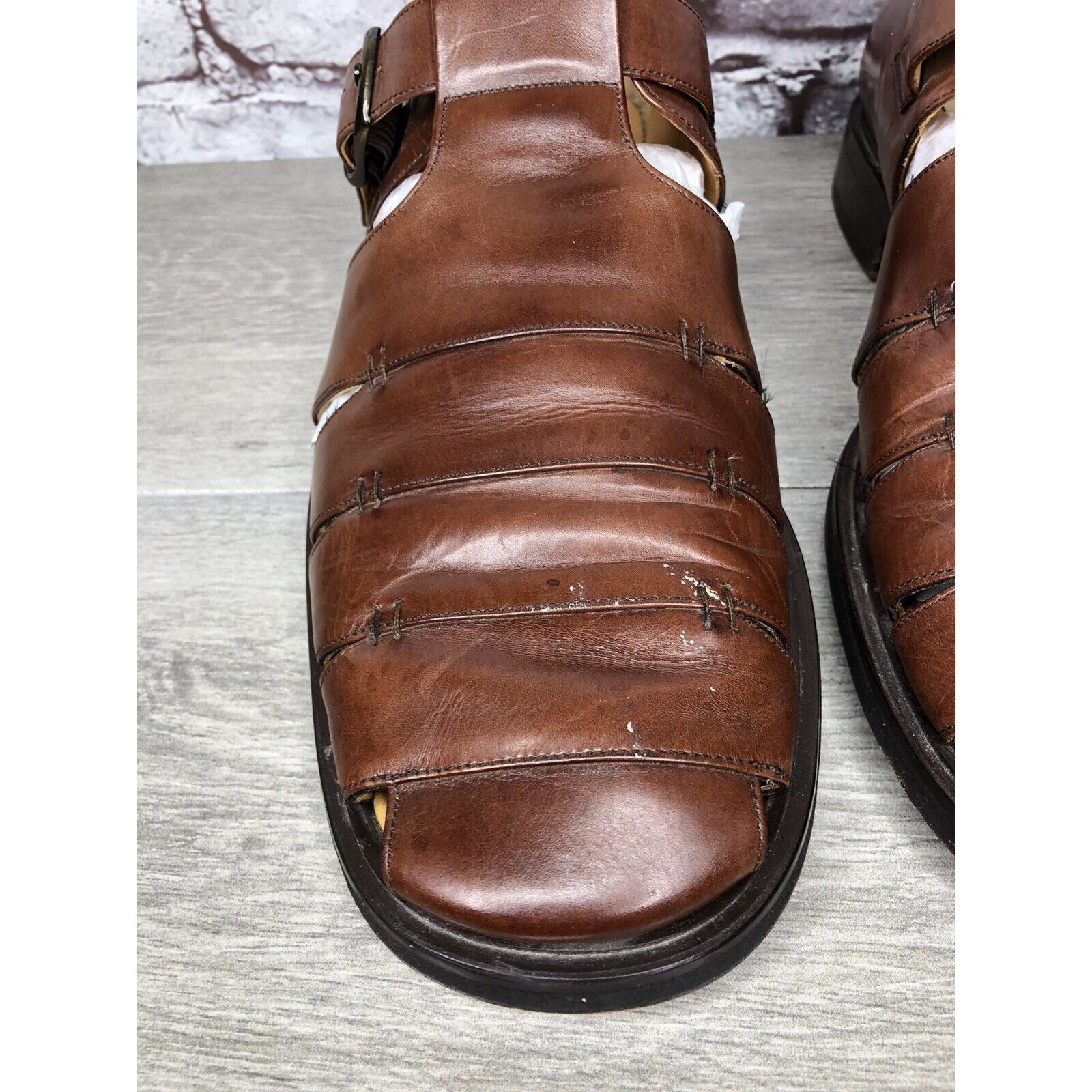 Mezlan Mezlan Diablo Brown Leather Fisherman Strap Casual Sandals M Size US 11 / EU 44 - 16 Thumbnail