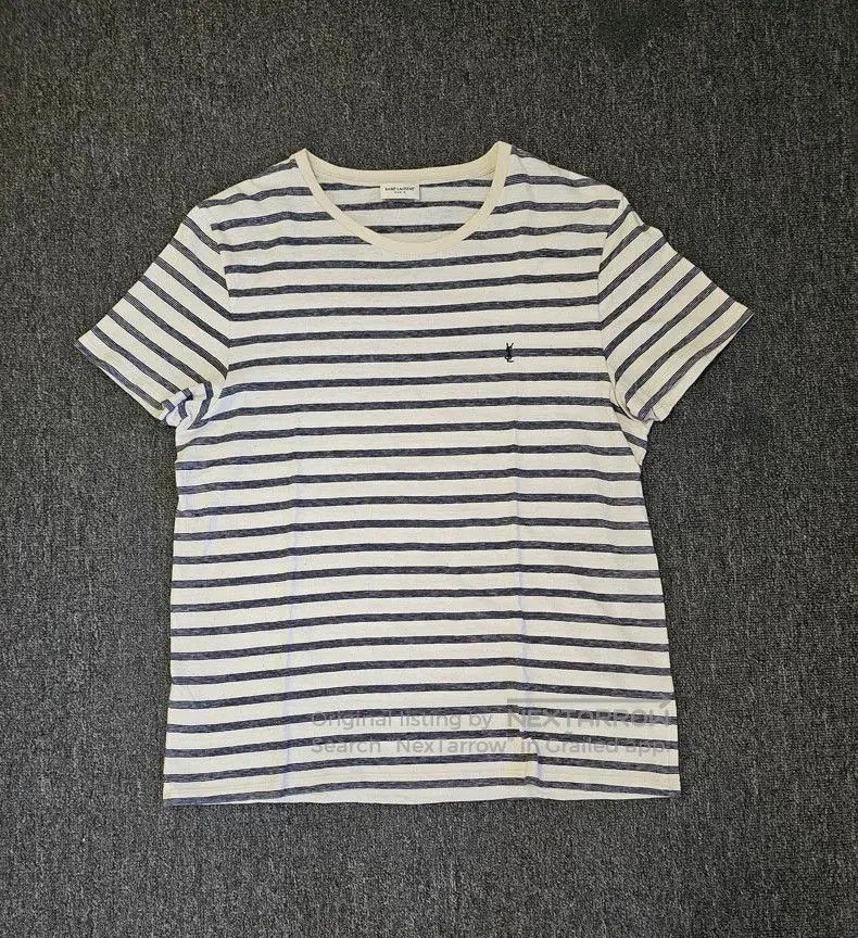 Saint Laurent Paris Saint Laurent Striped Short Sleeve T. Size US L / EU 52-54 / 3 - 1 Thumbnail