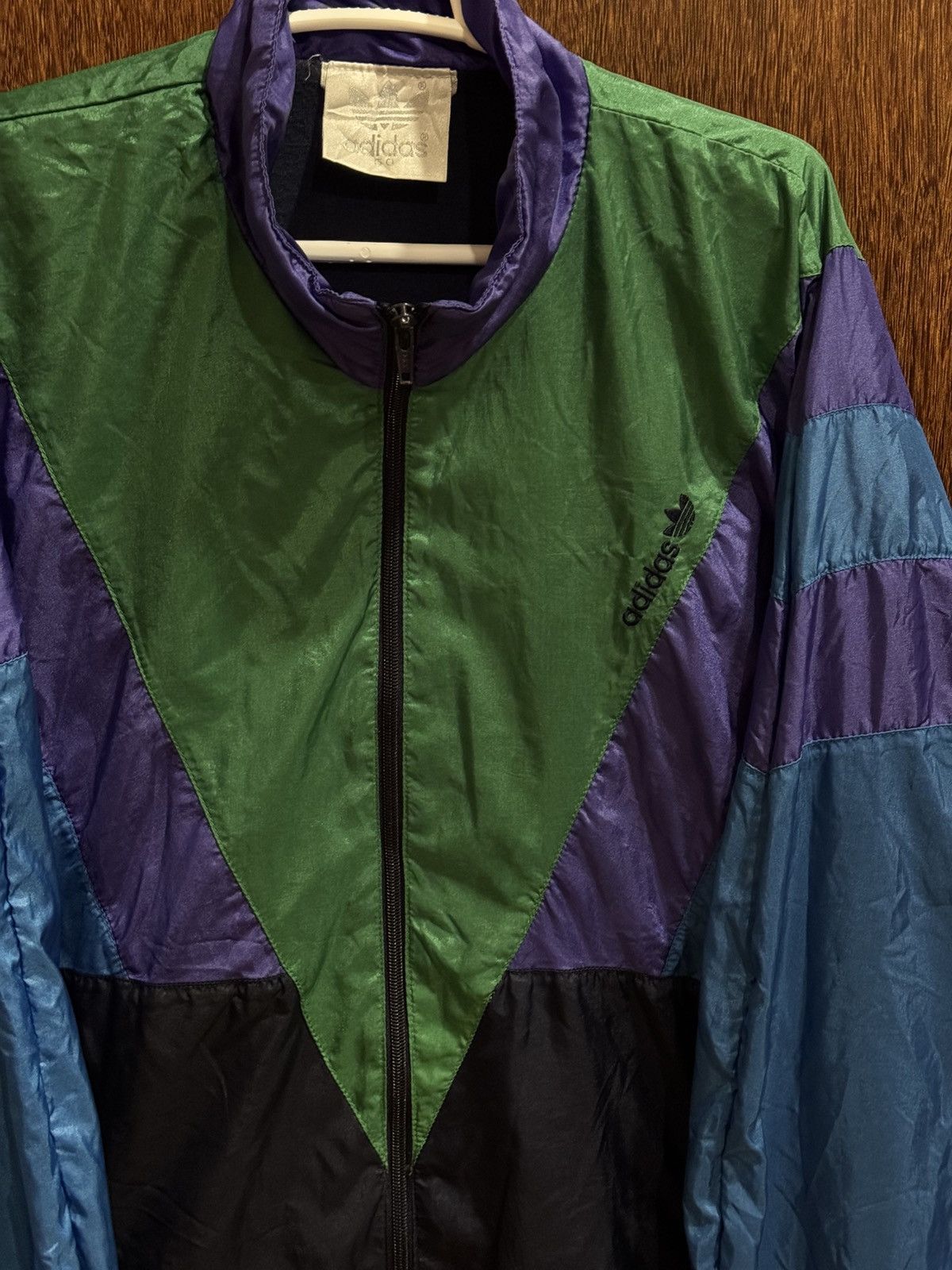 Adidas Adidas Originals Vintage Windbreaker Jacket – Retro 90s Size US L / EU 52-54 / 3 - 3 Thumbnail
