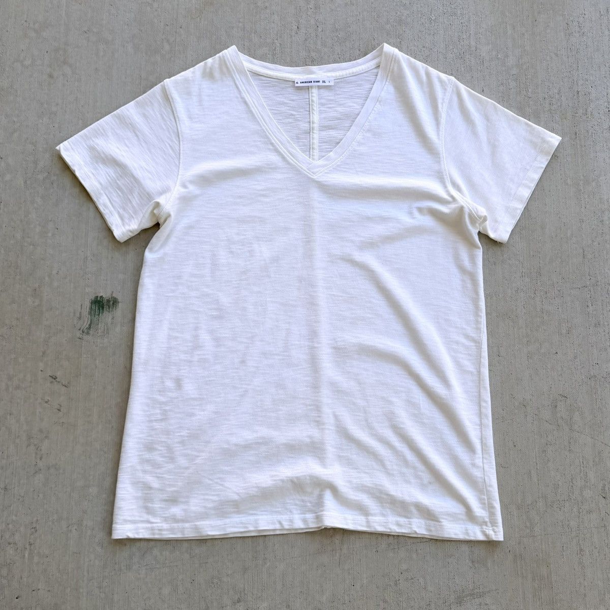 American Giant American Giant V Neck T Shirt Men Size Large Heather White Size US L / EU 52-54 / 3 - 1 Thumbnail