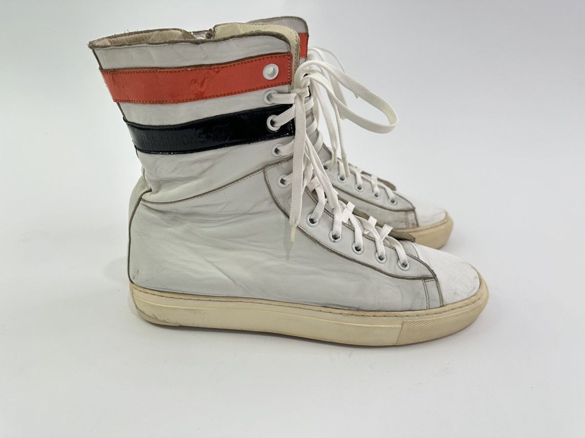 Raf Simons RAF SIMONS Ecru Extra High-Top Leather Sneakers Size 41 EU Size US 8 / EU 41 - 2 Thumbnail