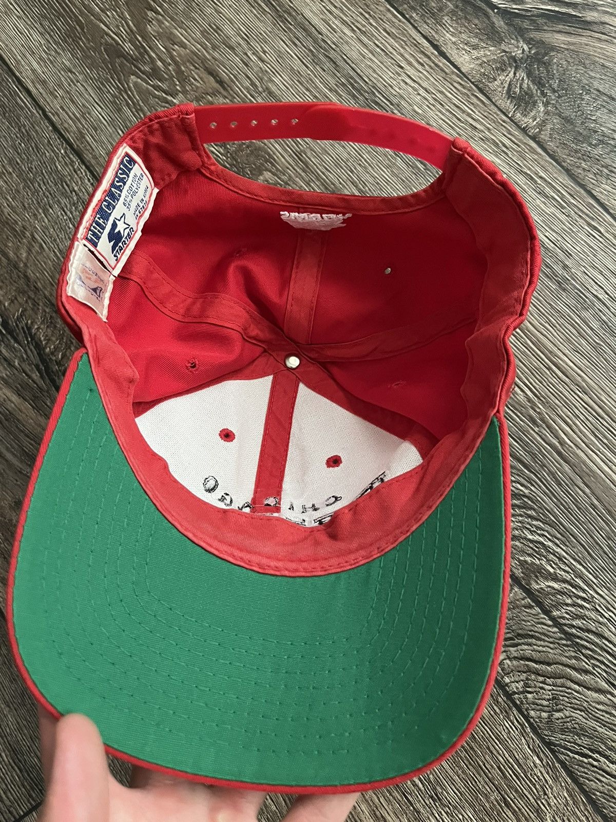 NBA × Vintage Vintage 90s Starter Chicago Bulls Logo Cap Hat NBA Size ONE SIZE - 7 Thumbnail