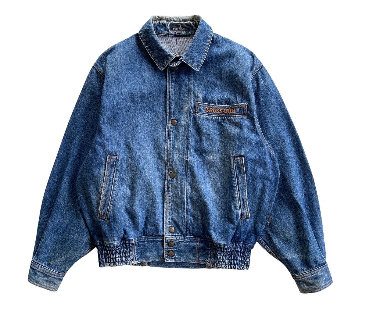 Trussardi Trussardi Denim Bomber Jacket Size US L / EU 52-54 / 3 - 3 Thumbnail