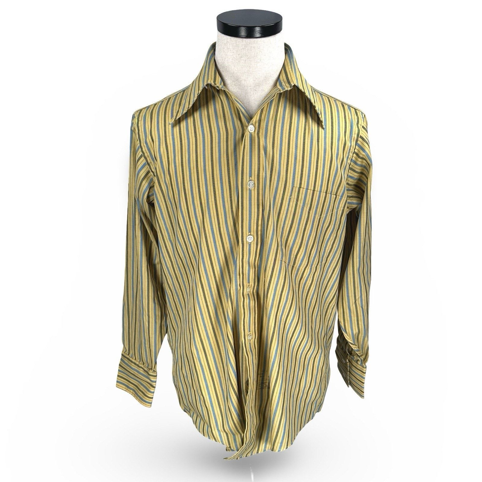 Other VTG Jack Parrish Shirt Men 15.5 Yellow Stripe Pointed Dagger Size US M / EU 48-50 / 2 - 1 Thumbnail