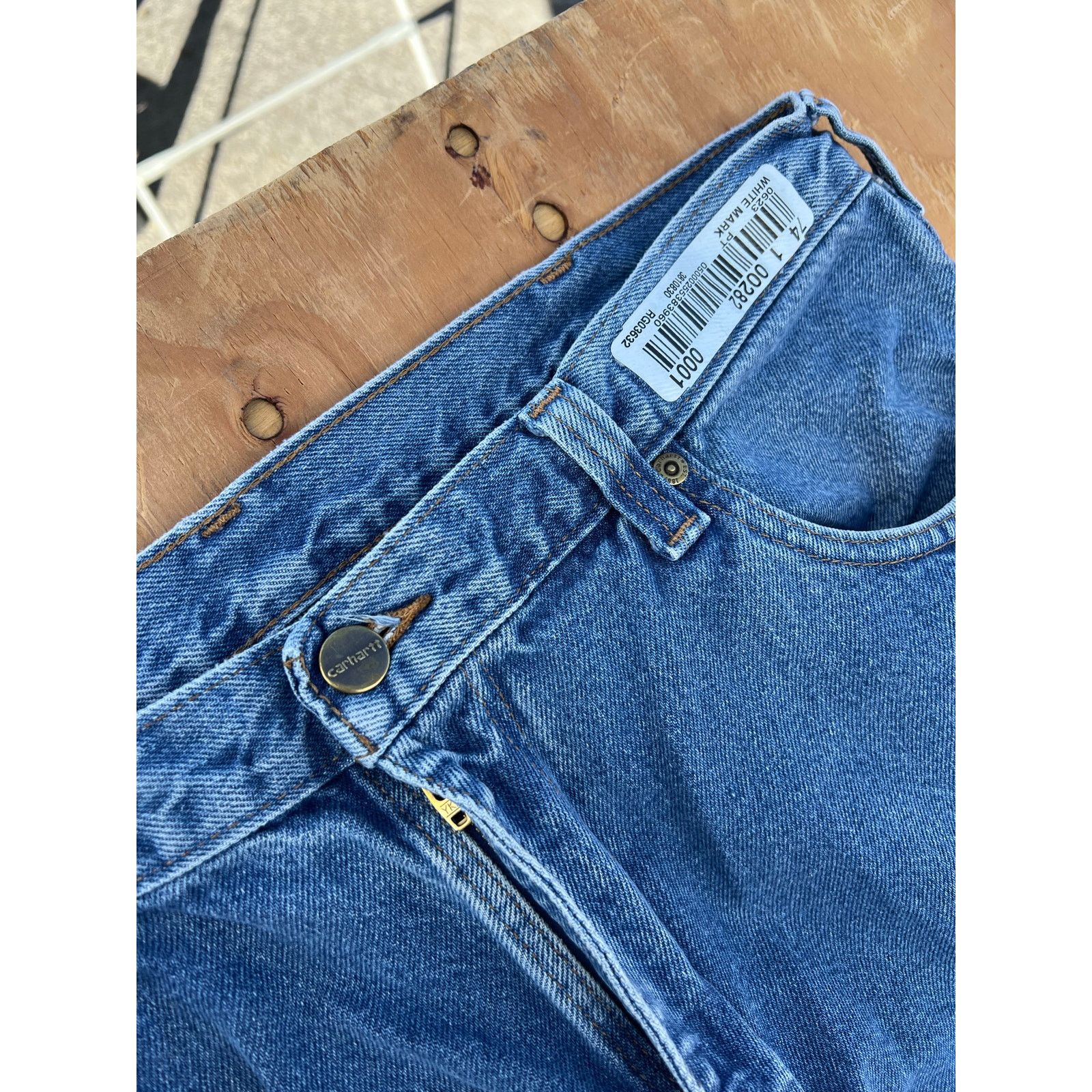 Carhartt Carhartt Jeans Mens 36x32 Blue Denim Work Pants relaxed Size US 34 / EU 50 - 10 Thumbnail