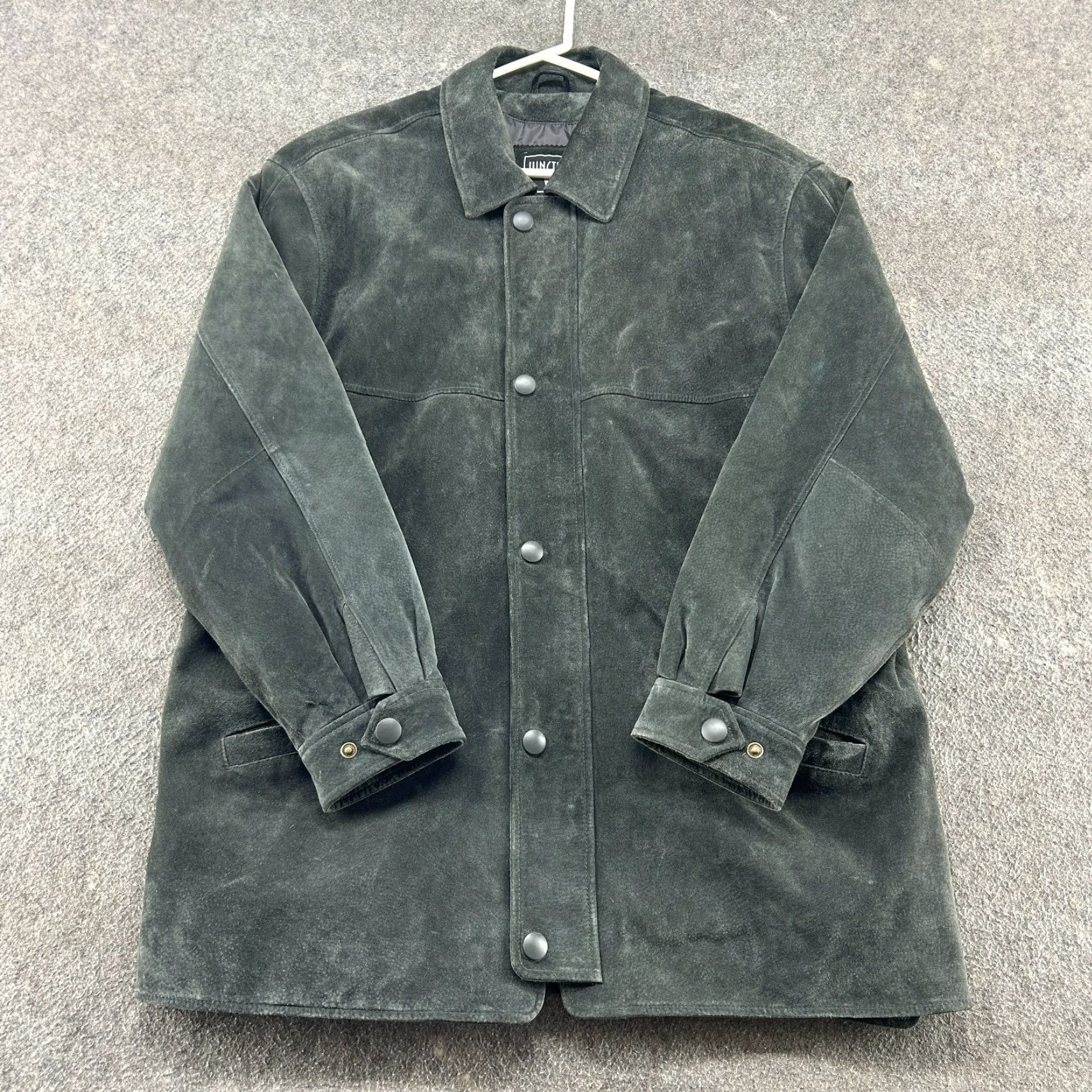 Vintage VINTAGE Junction West Jacket Mens L Black Genuine Leather Suede Lined Chore 90s Size US L / EU 52-54 / 3 - 2 Thumbnail