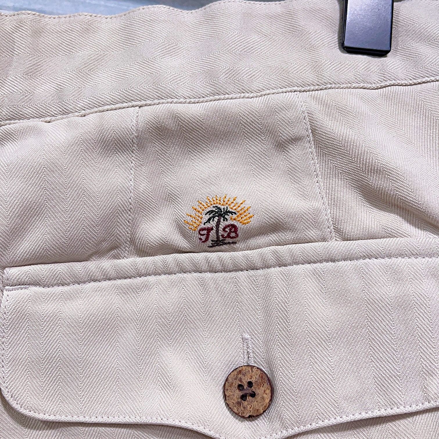 Tommy Bahama Tommy Bahama Silk 8 Inch Pleat Dress Short Beige Vacation 38 Size US 38 / EU 54 - 5 Thumbnail