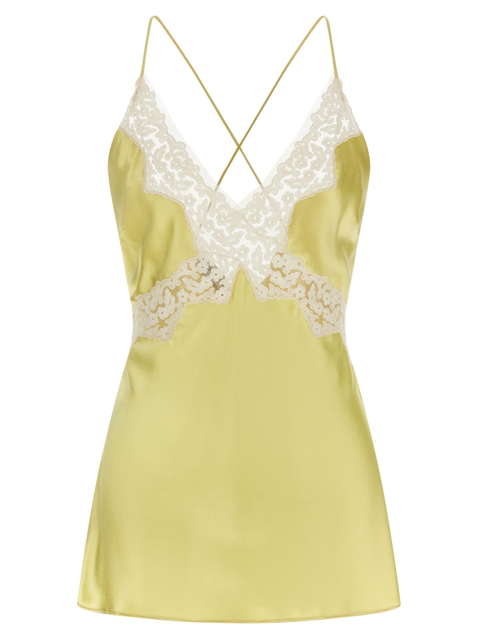 Satin and lace top