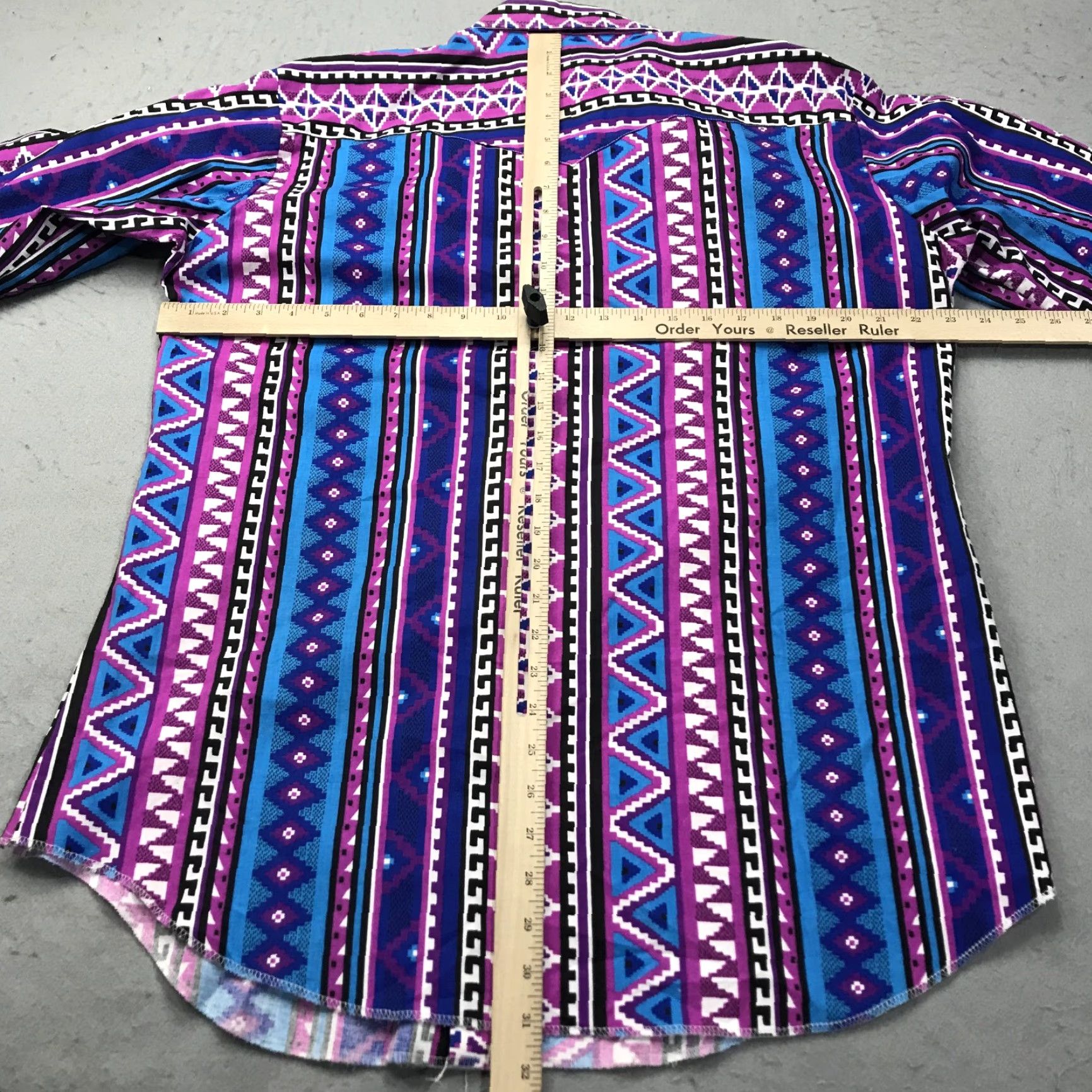 Vintage VINTAGE H Bar C Ranchwear Shirt Mens 16 35 Purple Pearl Snap Cowboy Rancher Size US L / EU 52-54 / 3 - 7 Thumbnail