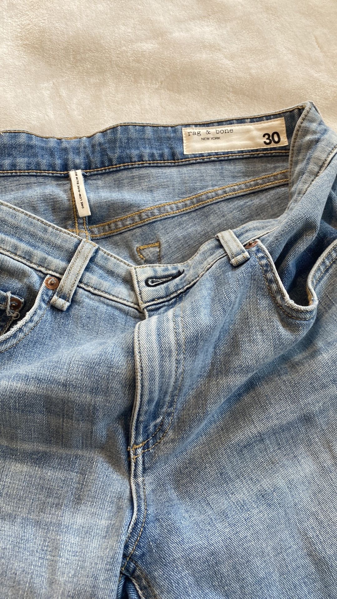 Rag & Bone Rag & Bone Dre Low-rise Slim Boyfriend Jeans, Size 30, NWT Size 30" / US 8 / IT 44 - 6 Thumbnail