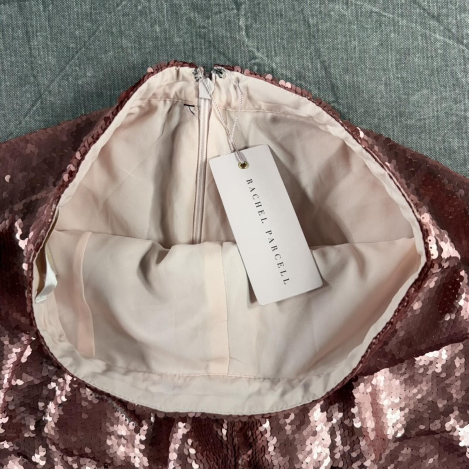 Other Rachel Parcell Skirt Women's XS Pink Sequined Glamorous Size 26" / US 2 / IT 38 - 2 Thumbnail