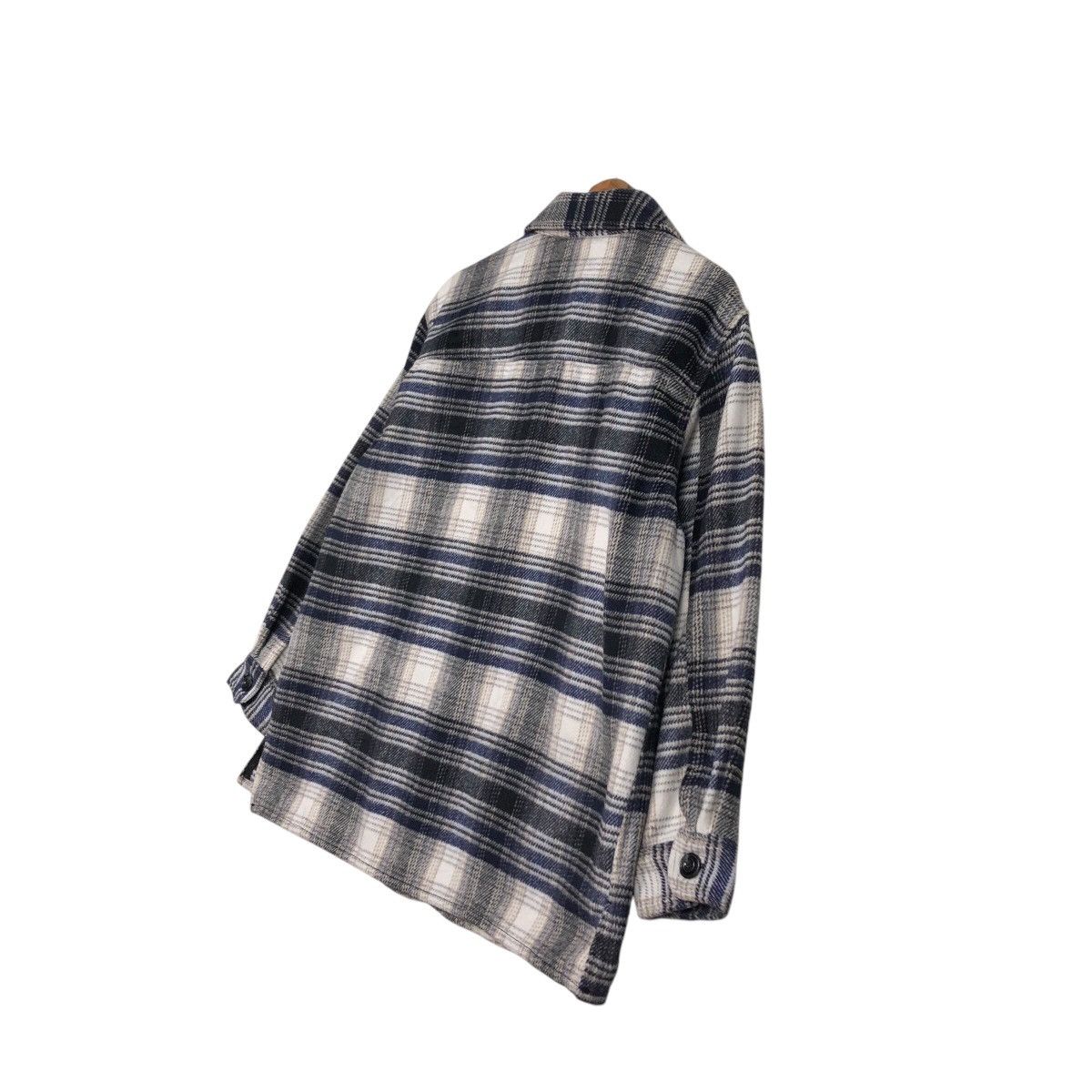 Japanese Brand 📌Vintage Flannel Jacket Wool Divided Tartan Issey Miyake Size US M / EU 48-50 / 2 - 11 Thumbnail