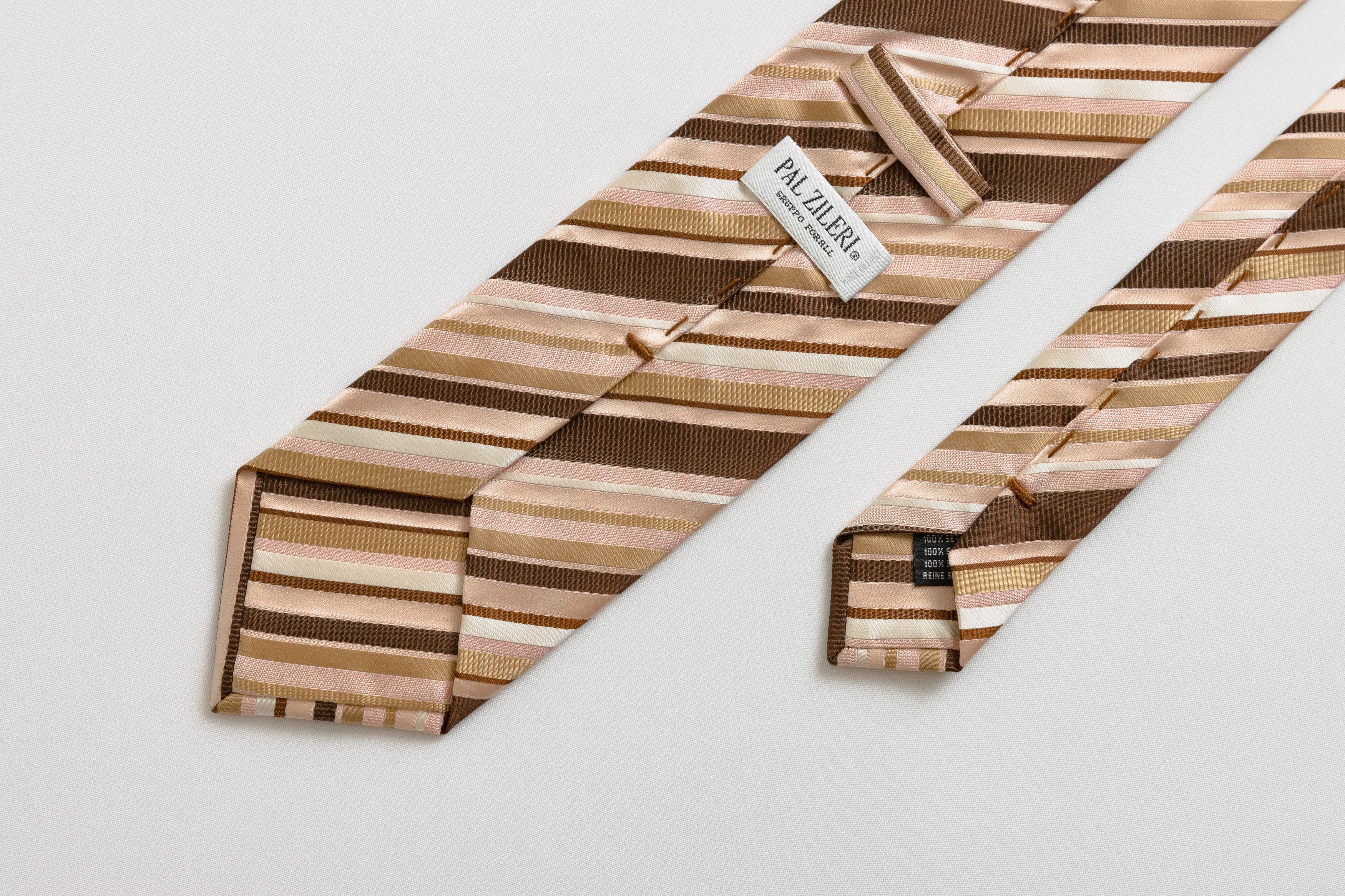 Pal Zileri Pal Zileri Tie striped pattern print necktie silk tie 045 Size ONE SIZE - 5 Thumbnail
