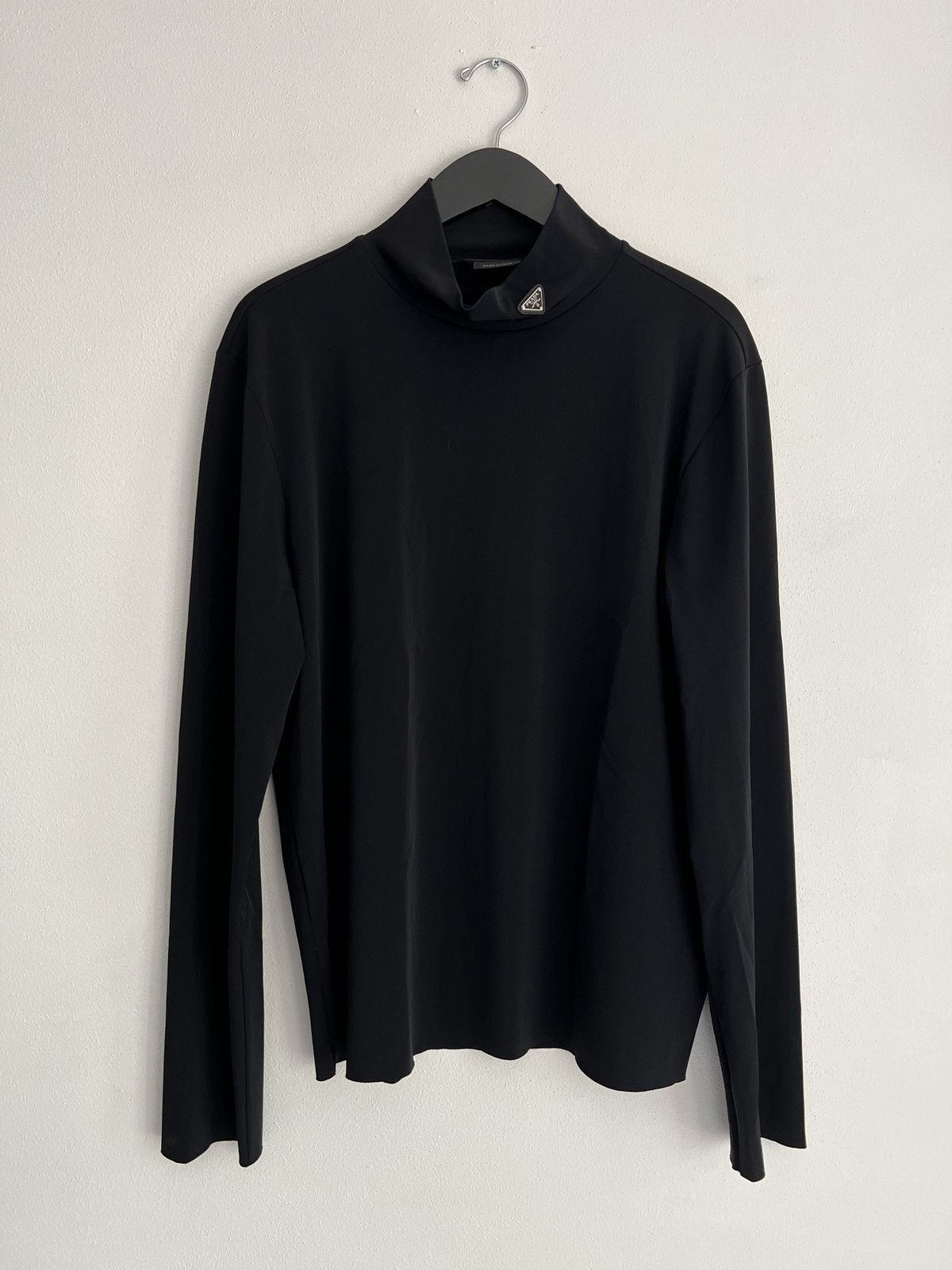 image of Prada Technical Knit Black Mockneck - , Men's (Size 2XL)