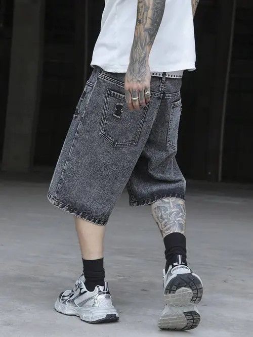 VIBE DRIP street washed shorts jorts denim Size US 30 / EU 46 - 2 Thumbnail