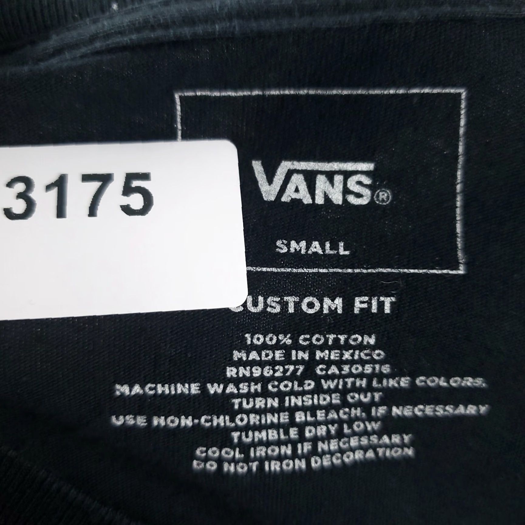 Vans VINTAGE Vans Off The Wall T-Shirt Adult Small Black Logo Short Sleeve Mens Size US S / EU 44-46 / 1 - 8 Thumbnail