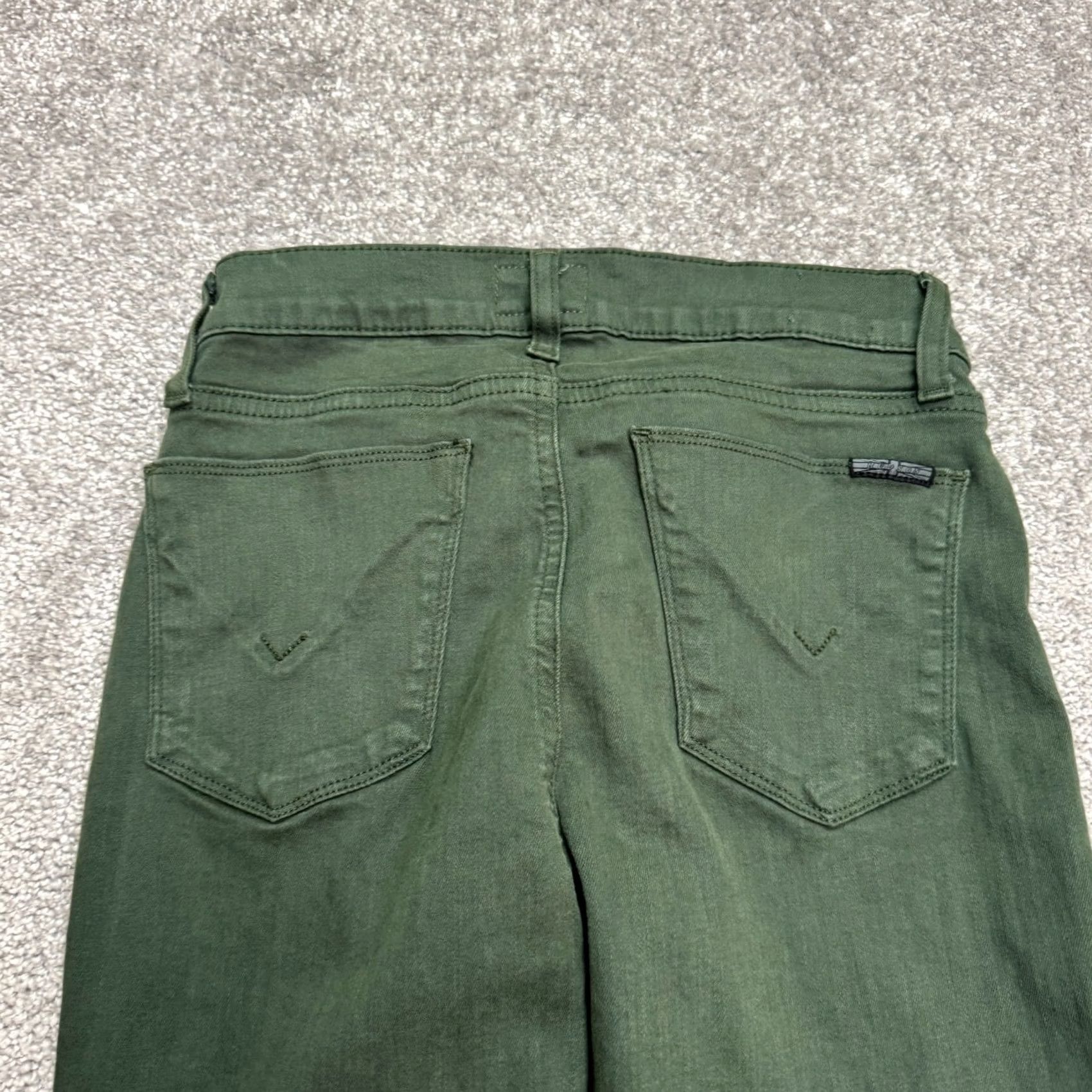 Hudson Hudson Krista Jeans Women 27 Olive Green Mid Rise 29 Inseam Cropped 5-Pocket Denim Cotton Blend Size 27" / US 4 / IT 40 - 7 Thumbnail