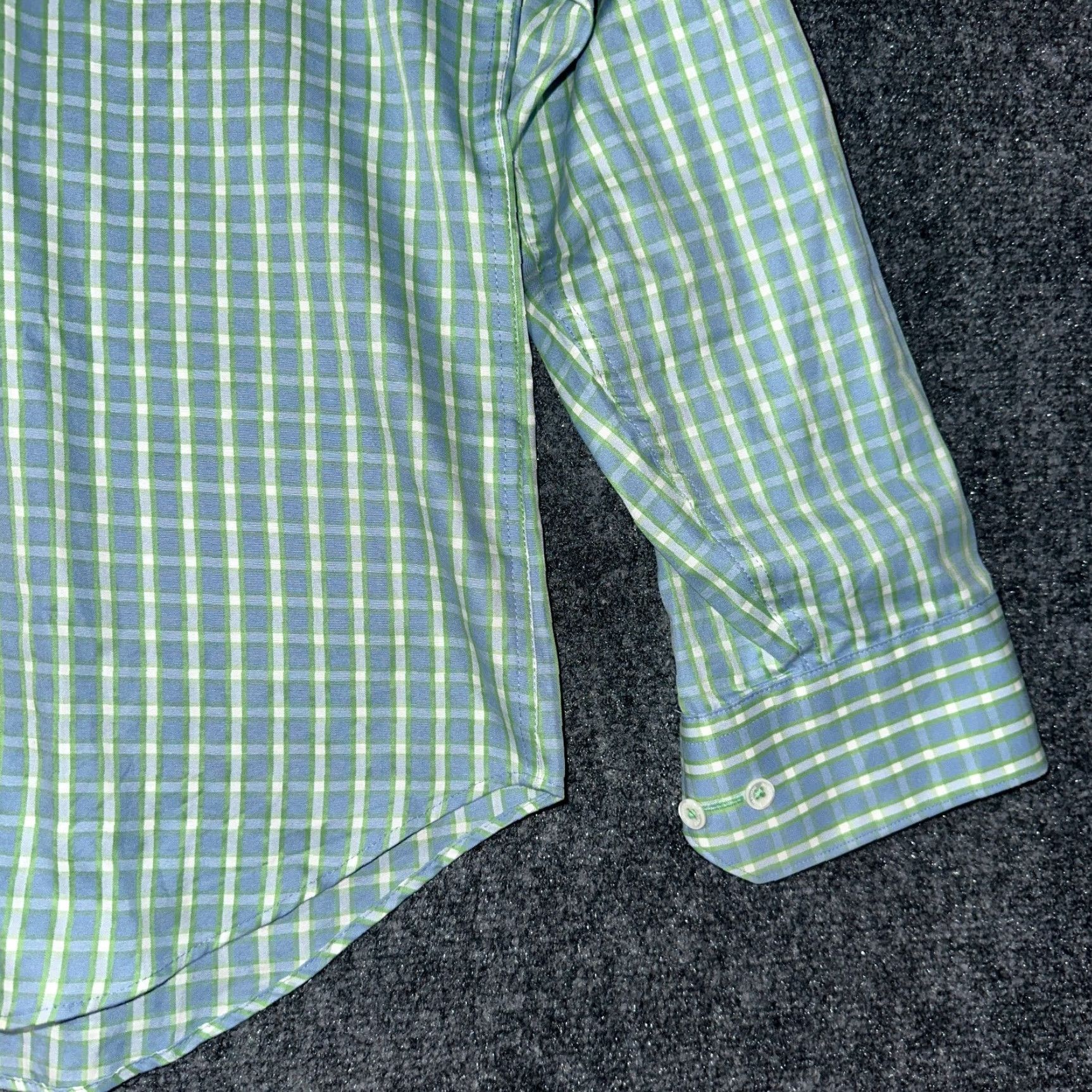 BUGATCHI Bugatchi Uomo Shirt Mens Large Classic Fit Blue Plaid Cotton Long Sleeve Button-Up Pocketed Size US M / EU 48-50 / 2 - 3 Thumbnail