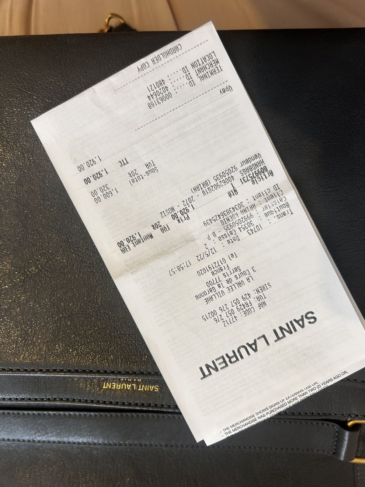 Saint Laurent Paris Saint Laurent Becky Bag - Stormy Grey / Gold Size ONE SIZE - 21 Thumbnail